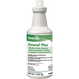 Diversey Emerel Plus Cream Cleanser, Odorless, 32 oz. Squeeze Bottle, 12/Case