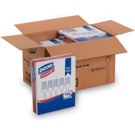 Dixie Heavyweight Plastic Fork, White, Pack of 1000