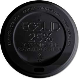 Eco Products EcoLid Recycled Hot Cup Lid For 10 oz to 20 oz Cups, Pack of 1000