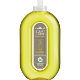 Method Squirt + Mop Hard Floor Cleaner, 25 oz. Spray Bottle, Lemon Ginger, 6/Case