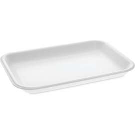 Pactiv Evergreen Supermarket Tray, White, 15/16"H, Pack of 500
