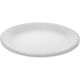 Pactiv Evergreen Placesetter Satin Non Laminated Dinnerware Plate, 9" Dia., White, 500/Carton
