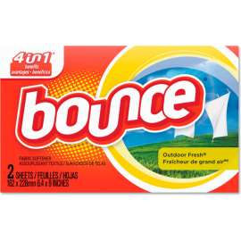 Bounce Fabric Softener Sheets, Outdoor Fresh, 2/Box, 156 Boxes/Carton