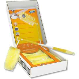 Swiffer Heavy Duty Duster Starter Kit, Handle Extends to 3 ft, 1 Handle with 12 Duster Refills