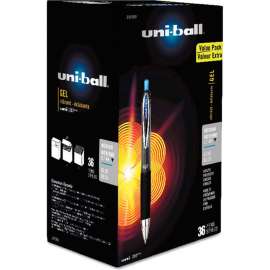 uni-ball Signo Gel 207 Roller Ball Retractable Gel Pen, Blue Ink, Medium, 36/Box