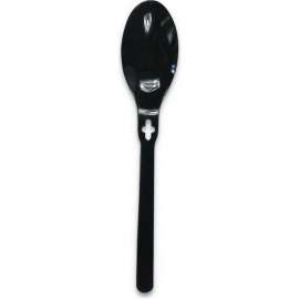 WeGo Polystyrene Spoon, 18"L, Black, Pack of 1000