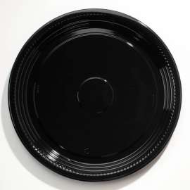 WNA Caterline Casuals Platters, 18" Dia., Black, Pack of 25