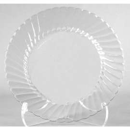 WNA Classicware Plates, 10-1/4" Dia., Clear, Pack of 144