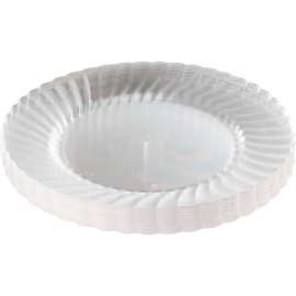 WNA Classicware Plastic Plates, 9" Dia., Clear, Pack of 180