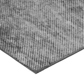 High Strength Buna-N Rubber Sheet, Fabric Reinforced, 12"Lx12"Wx1/16" Thick, 60A, Black