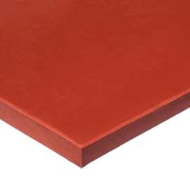 FDA Silicone Rubber Strip, 120"L x 2"W x 1/8" Thick, 50A, Red