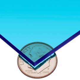 USA Sealing Cast Acrylic Sheet 12"L x 12"W x 1/8" Thick, Blue