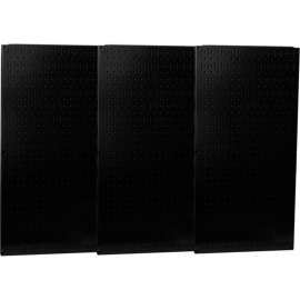 Wall Control Industrial Metal Pegboard, Black, 48" X 32" X 3/4"