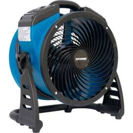 XPOWER P-21AR 1100 CFM 4 Speed Industrial Axial Air Mover, Blower, Fan with Built-in Power Outlets