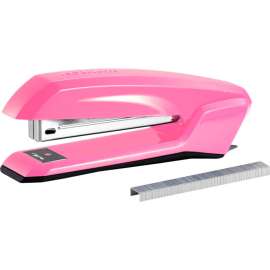 Bostitch Ascend Stapler, Built In Remover, Staple Storage, Pink