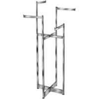 4-Way Folding Space Saver w/ Straight Blade Arms (K150) Garment Rack - Chrome