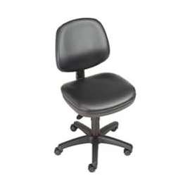 Interion Antimicrobial Armless Chair, Black