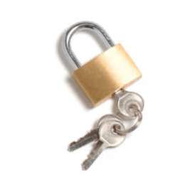 Global Industrial Brass Padlock With 3 Keys