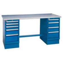Global Industrial 72 x 30 ESD Safety Edge Pedestal Workbench with 8 Drawers