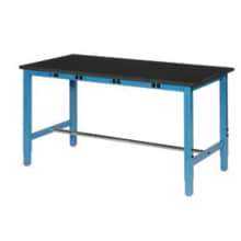 Global Industrial Lab Workbench w/ Phenolic Resin Top & Power Apron, 72"W x 30"D, Blue