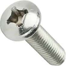M6-1.0 x 70mm DIN 7985 Phillips Drive Pan Head Zinc Finish Steel Machine Screw PKG. 100