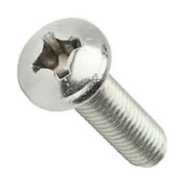 M6-1.0 x 80mm DIN 7985 Phillips Drive Pan Head Zinc Finish Steel Machine Screw PKG.100
