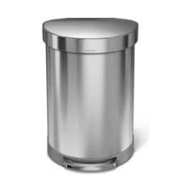 simplehuman Semi-Round Step Can, 16 Gallon Brushed SS - CW2029