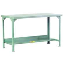 Little Giant Welded Steel Workbench - Steel Top & Shelf - 60"W x 36"D x 36"H