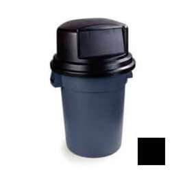 Carlisle Bronco Round Trash Can Dome Lid W/Hinged Door 44/55 Gal. Black - 34152902