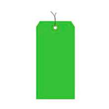 Global Industrial Shipping Tag Pre Wired#3, 3-3/4"L x 1-7/8"W, Light Green, 1000/Pack