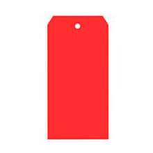 Global Industrial Shipping Tag #1, 2-3/4"L x 1-3/8"W, Red, 1000/Pack
