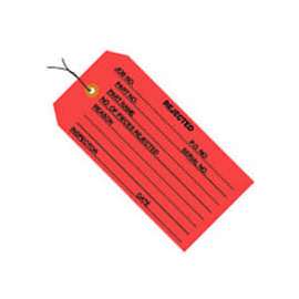 Global Industrial Inspection Tag "Rejected", Pre Wired#5, 4-3/4"L x 2-3/8"W, Red, 1000/Pk