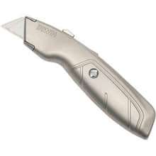 IRWIN 2082101 Utility Knife, 2-1/4 in L Blade, 1-1/2 in W Blade, Bi-Metal Blade, Ergonomic Handle, Silver Handle