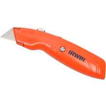 IRWIN 2082300 Utility Knife, 1-1/2 in W Blade, Bi-Metal Blade, Ergonomic Handle, Orange Handle