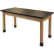 NPS - Wood Series Solid Ash 72"L x 30"W x 36"H Science Table with Chemical Resistant Top