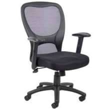 Interion Mesh Office Chair With 25"H High Back & Adjustable Arms, Fabric, Black