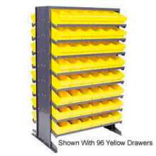 Quantum QPRD-501 Double Sided Rack 24"x36"x60" with 144 Gray Euro Drawers