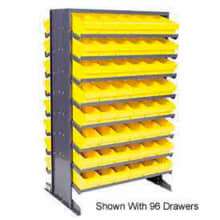 Quantum QPRD-501 Double Sided Rack 24"x36"x60" with 144 Yellow Euro Drawers