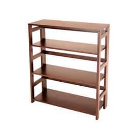 34x30 Flip Flop Bookcase - Mocha Walnut