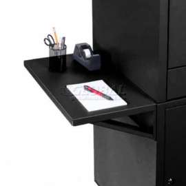 Global Industrial Set Of 2 Black Side Shelves For Security Audio Visual Cart