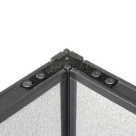 Interion 90 Degree Corner Connector Kit For 76" H Panel With 1 Pass Through Cable