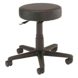 Interion Shop Stool - Vinyl - Black