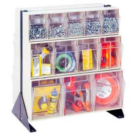 Quantum Tip Out Bin Floor Stand QFS224-24- Double Sided 24" H White