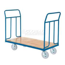 Global Industrial Wood Deck Platform Truck 8" Pneumatic Wheels 1200 Lb. Capacity