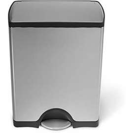simplehuman Rectangular Step Can - 13 Gallon Brushed SS