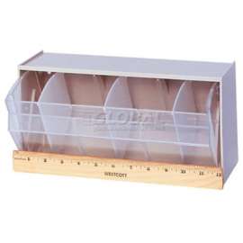 Quantum Dividable Tip Out Bin QTB410 11-7/8 x 5-1/4 x 5-15/16 Ivory