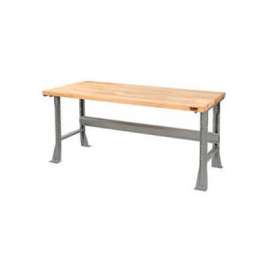 Global Industrial Extra Long Workbench w/ Maple Square Edge Top, 72"W x 36"D, Gray