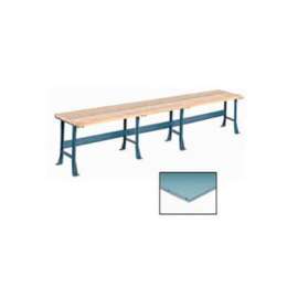 Global Industrial Production Workbench w/ Steel Square Edge Top, 180"W x 30"D, Gray