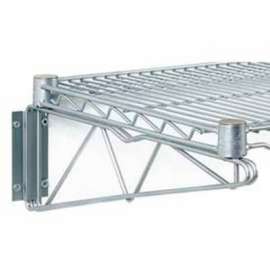 Nexel Silver Epoxy, Fixed Single Shelf Wall Mount Bracket, 14"D