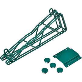 Nexel Poly-Green , Fixed Double Shelf Wall Mount Bracket, 12"D